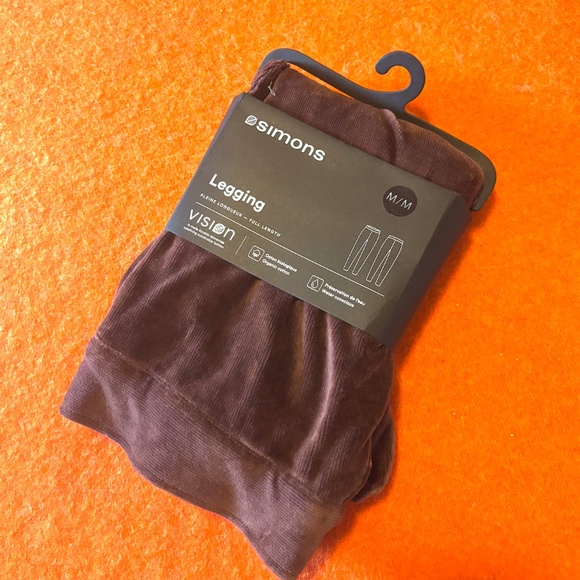 Brown organic cotton stretchy corduroy leggings NWT - Picture 2 of 8